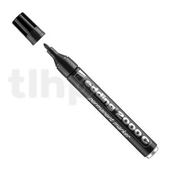 Edding E-2000C black permanent marker, 1.5 to 3 mm bullet tip, all surfaces, quick-drying ink