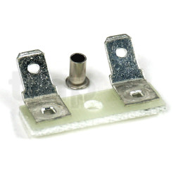PHL Audio speaker terminal for two 6.3 mm spade terminals, to crimp
