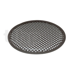 Round speaker grille, black steel, square holes, 129 mm external diameter (+/-2mm), for 5 inch speaker