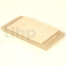 Wood board for crossover, plywood 18 mm thick, dimensions 190x100 mm