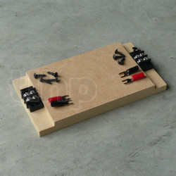 Crossover wood board kit for wiring in the air, dimensions 190 x 100 mm