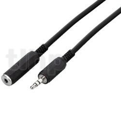 Stereo extension cable Jack 3.5 mm Monacor MEC-635, male to female