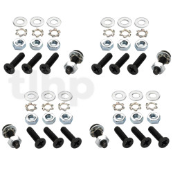 Mounting set of 16x M3 screws with nuts, washers and washers-brakes