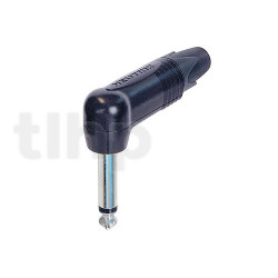 Neutrik NP2RX-BAG, right angle Jack 6.35 mm, 2 pole male, nickel contacts, black shell
