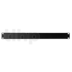 19 inch rack pannel, 1U, black, 1.5 mm steel, Monacor RCP-8701U