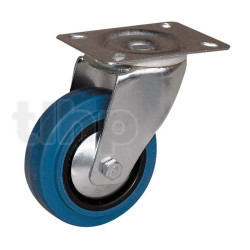 Guitel castor, 100 mm size, swivel type with polyamide blue tyre