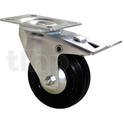 Guitel castor, 80 mm size, swivel with brake type with polypropylene black tyre