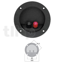 2-pole speaker terminal Monacor ST-960, diameter 4.13 inch
