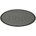 TLHP grille for 18-inch speaker, external diameter 466 mm, thick steel, black finish, square holes 8x8 mm, peripheral rubber flange