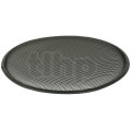 TLHP grille for 18-inch speaker, external diameter 466 mm, thick steel, black finish, round holes 4 mm diameter, peripheral rubber flange