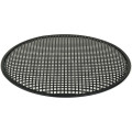 TLHP grille for 18-inch speaker, external diameter 466 mm, thick steel, black finish, square holes 8x8 mm, peripheral rubber flange