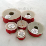 Mundorf BL125 air core coil, 0.15mH ±2%, 0.11ohm, 1.25mm OFC-copper wire, Ø40xH20mm, with backed varnish wire
