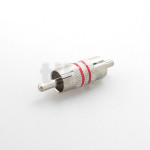 Adaptor RCA male to RCA male - Bague rouge