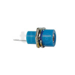 Blue 26 mm socket for 4 mm plug babana, for panel mounting max 5 mm