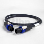 Professional Speakon speaker cable, 1 metre lenght, 2 x 2.5 mm² section, Neutrik plugs