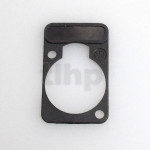 Neutrik lettering plate, black, D-shape, for NC3MD… NC3FD...