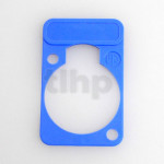 Neutrik lettering plate, blue, D-shape, for NC3MD… NC3FD...