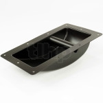 Professional recessed handle, black steel, 10 fixing points (to screw), front 280 x 163 mm, total depth 72 mm