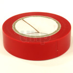 Roll of red flexible PVC adhesive, width 15 mm, length 10 m, resistance to abrasion, corrosion and humidity