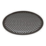 Round speaker grille, black steel, square holes, 460 mm external diameter (+/-2mm), for 18 inch speaker