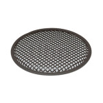 Round speaker grille, black steel, square holes, 129 mm external diameter (+/-2mm), for 5 inch speaker