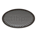 Round speaker grille, black steel, square holes, 205 mm external diameter (+/-2mm), for 8 inch speaker