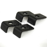 Set of 4 grille mounting bracket, thick steel, black finish, dimensions 37.5 x 20 mm, height 16 mm, from 5 to 8 inch grille / speaker