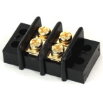 Two pole TLHP screw terminal 36x21.2x13.6 mm, for wood pannel free air installation, gold plated contacts