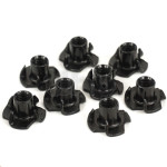 Set of 8 M6 knock-in nuts, length 10.5 mm