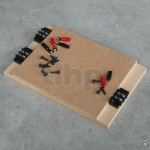Crossover wood board kit for wiring in the air, dimensions 219 x 145 mm