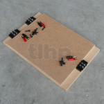 Crossover wood board kit for wiring in the air, dimensions 267 x 182 mm