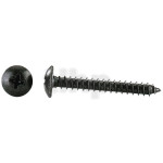 Set of 100 wood black screws, 4.0mm diam., 32mm lenght, halh-round head