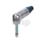 Neutrik NP2RX, right angle Jack 6.35 mm, 2 pole male, nickel shell and contacts