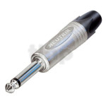 Neutrik NP2X, Jack 6.35 mm, 2 pole male, nickel shell and contacts
