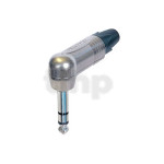 Neutrik NP3RX, right angle Jack 6.35 mm, 3 pole male, nickel shell and contacts