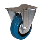 Guitel castor, 100 mm size, fixed type with polyamide blue tyre