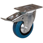 Guitel castor, 80 mm size, swivel with brake type with polyamide blue tyre