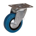 Guitel castor, 80 mm size, swivel type with polyamide blue tyre
