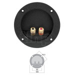 2-pole speaker terminal Monacor ST-960GM, diameter 4.13 inch, gold plated