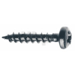 Set of 24 wood screws, 3.5 x 19 mm, black, crowned head