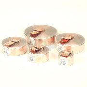 Mundorf CFC18 air copper foil coil, 0.1mH ±2%, 0.13ohm, 11.5x0.07mm OFC-copper wire, Ø32xH18mm, with backed varnish wire