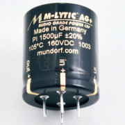 Mundorf MLGO+550 capacitor, 220µF ±20%, 550VDC, Ø35xH55mm