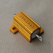 Wirewound resistor with anodized heat sink, 22000 ohm ± 5%, 25w