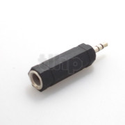 Adaptor Jack female 6.35 mm stereo to Jack male 3.5 mm stereo