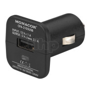 USD adaptor for car supply, Monacor CPA-2105USB