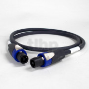 Professional Speakon speaker cable, 1 metre lenght, 2 x 4 mm² section, Neutrik plugs