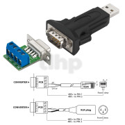 USB/RS485 Converter, Monacor DA-70157