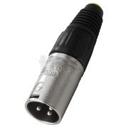 Neutrik XLR 3-pole male plug, DMX 512 plug for lighting interface, 120 ohm resistance
