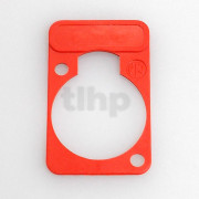 Neutrik lettering plate, red, D-shape, for NC3MD… NC3FD...