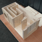 Flat wood cabinet kit "Back Loaded Horn" FE206En, finnish birch plywood 21 mm thick